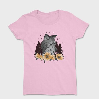 Floral Wolf Mug, Tricou Femei