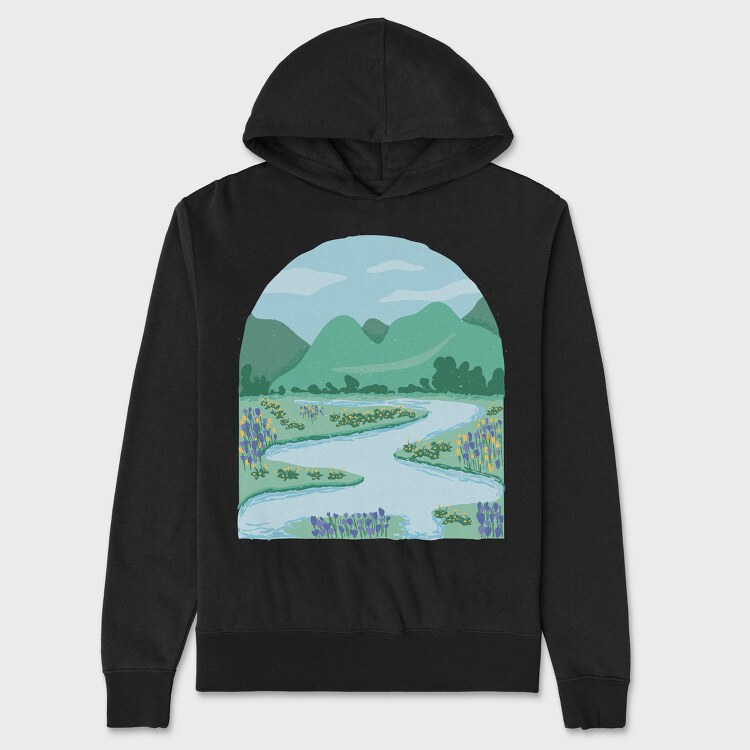 Flower Meadow, Hanorac Oversize Barbati (Unisex)