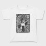 Girl Walking On Magical Forest Lino Art, Tricou Copii