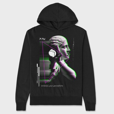 Glitch Sculpture, Hanorac Oversize Barbati (Unisex)