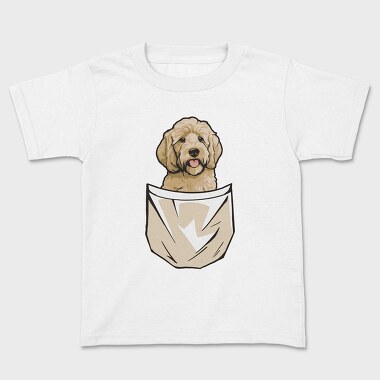 Golden Doodle Dog Pocket, Tricou Copii