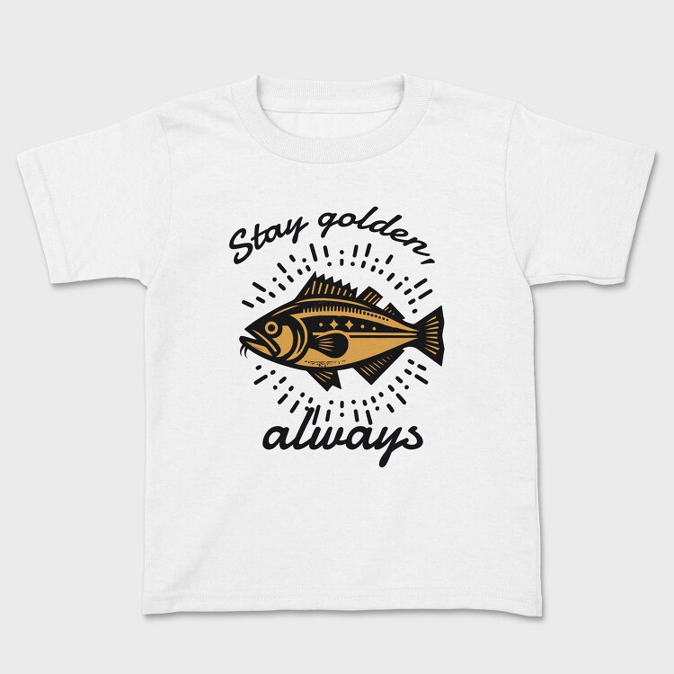 Golden Fish Quote Stay Golden, Tricou Copii