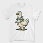 Goose With Christmas Lights Request, Tricou Barbati (Unisex)