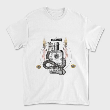 Snake Animal On Poison Bottle Vintage, Tricou Barbati (Unisex)