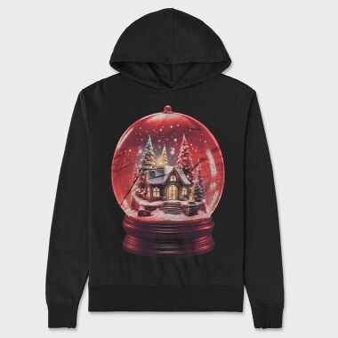 Snow Globe Christmas Snowball, Hanorac Oversize Barbati (Unisex)