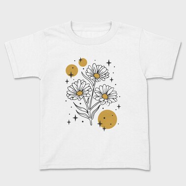 Sparkling Flowers And Circles Vintage, Tricou Copii