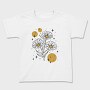 Sparkling Flowers And Circles Vintage, Tricou Copii