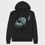 Spooky Cat Grin, Hanorac Oversize Barbati (Unisex)