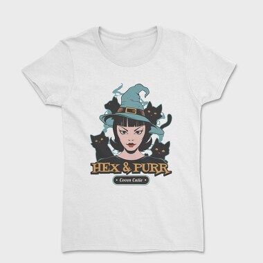 Spooky Witch And Cats Coven Halloween, Tricou Femei