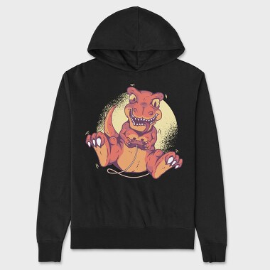 Gamer Dinosaur Dino Joystick, Hanorac Oversize Barbati (Unisex)