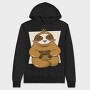 Gamer Sloth With Joystick Gaming, Hanorac Oversize Barbati (Unisex)