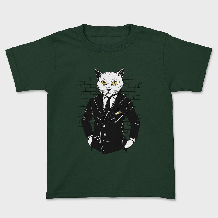 Gangster Cat In A Suit, Tricou Copii