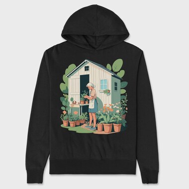 Gardening Woman Garden, Hanorac Oversize Barbati (Unisex)