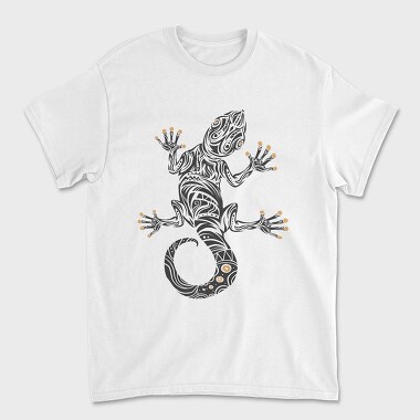 Gecko Tribal Art Hawaiian, Tricou Barbati (Unisex)