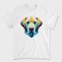 Geometric Labrador Dog Poly, Tricou Barbati (Unisex)