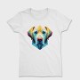 Geometric Labrador Dog Poly, Tricou Femei