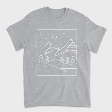 Geometric Rectangle Landscape, Tricou Barbati (Unisex)