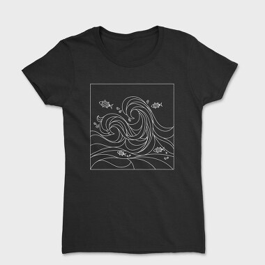 Geometric Rectangle Ocean, Tricou Femei