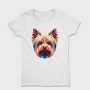 Geometric Yorkshire Terrier Poly Dog, Tricou Femei