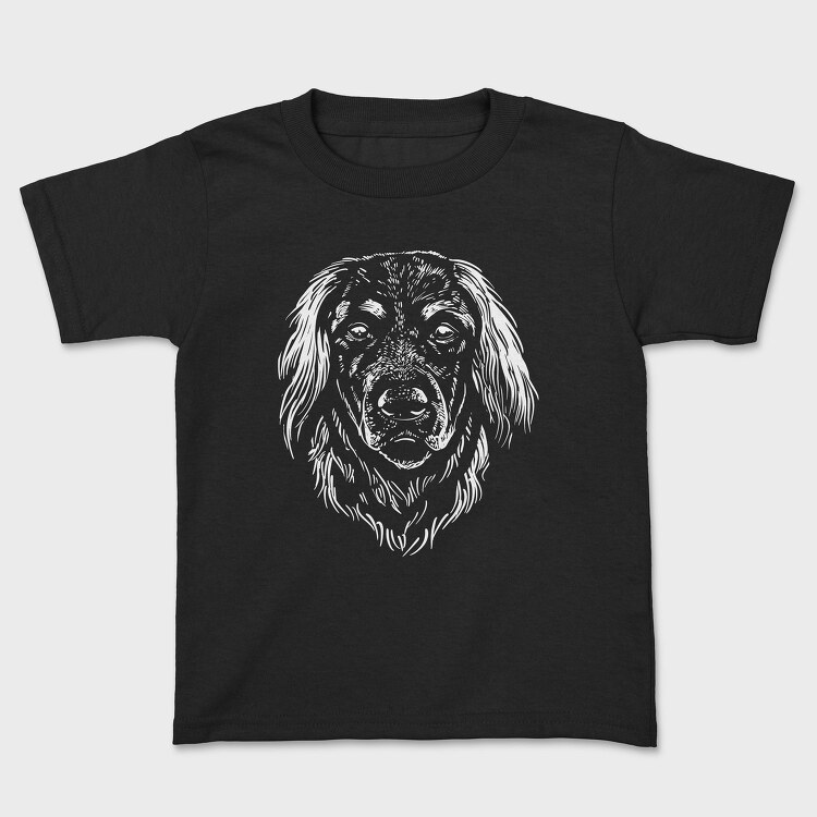 German Dog Breed Hovarwart Head, Tricou Copii