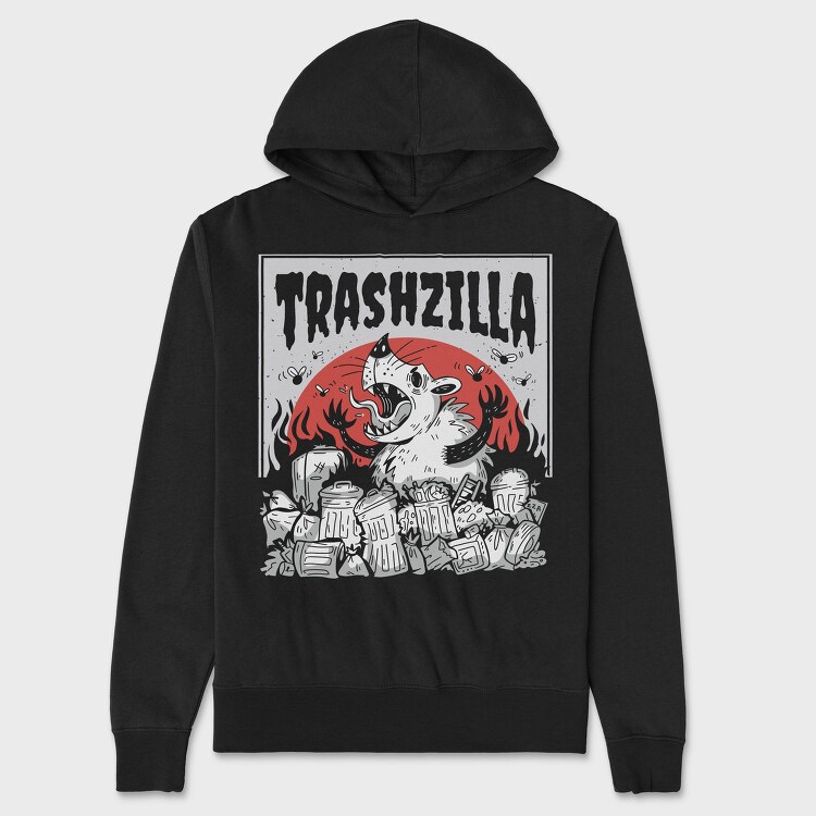 Giant Opossum Trash City Zilla, Hanorac Oversize Barbati (Unisex)