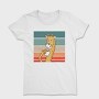 Giraffe Drinking Coffee, Tricou Femei