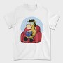 Giraffe Reading In Couch Jiraffe, Tricou Barbati (Unisex)