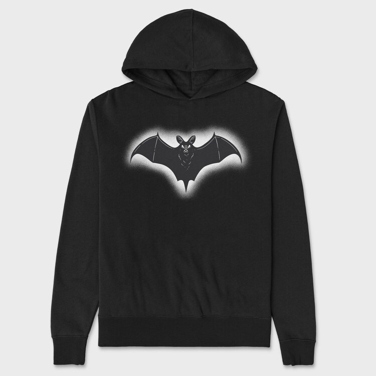 Goth Bat Highlighted Glowing, Hanorac Oversize Barbati (Unisex)