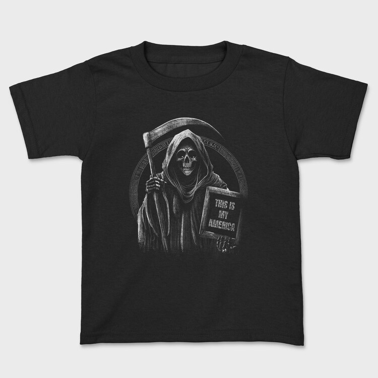 Grim Reaper Humor Sign, Tricou Copii
