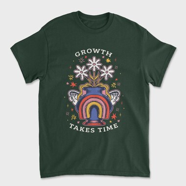 Growth Takes Time Floral Vase 02, Tricou Barbati (Unisex)