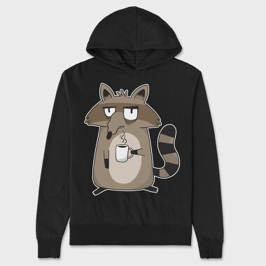 Grumpy Raccoon Coffee, Hanorac Oversize Barbati (Unisex)