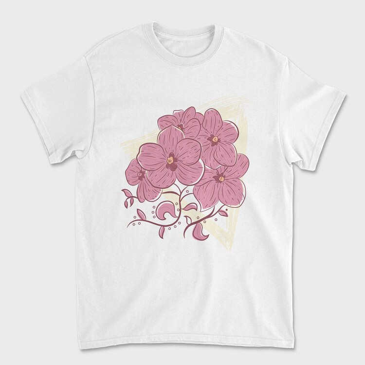 Grunge Triangle Flowers, Tricou Barbati (Unisex)