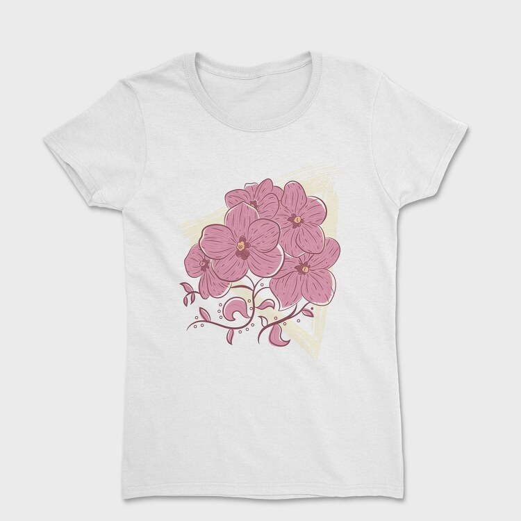 Grunge Triangle Flowers, Tricou Femei