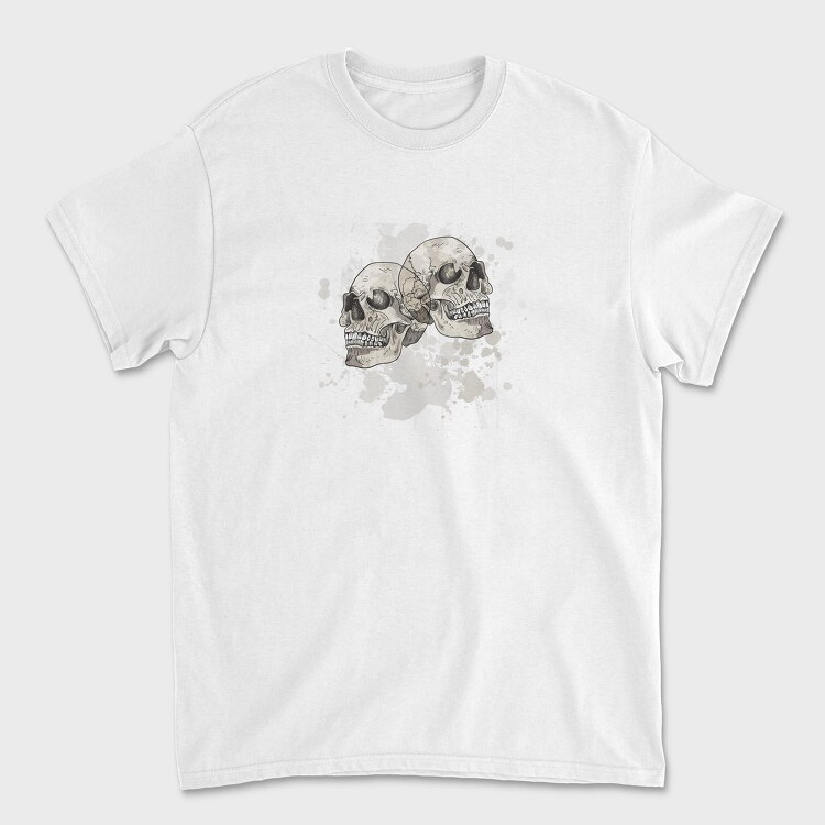 Grungy Skulls Halloween Emblem, Tricou Barbati (Unisex)