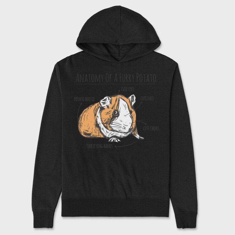 Guinea Pig Anatomy, Hanorac Oversize Barbati (Unisex)