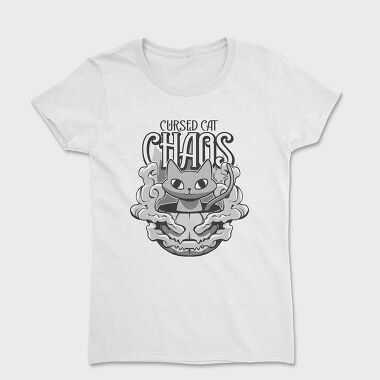 Halloween Cat Chaos Quote, Tricou Femei