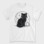 Halloween Mystical Black Cat, Tricou Barbati (Unisex)