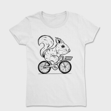 Squirrel On A Bike, Tricou Femei