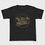 Steam Train Hand Drawn Locomotiv, Tricou Copii