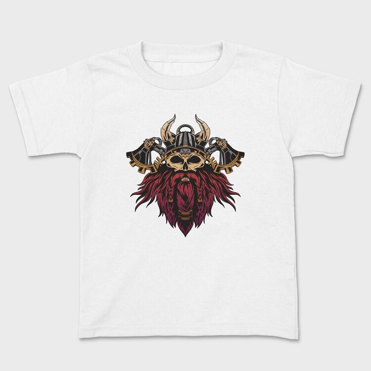 Steampunk Viking Skull, Tricou Copii
