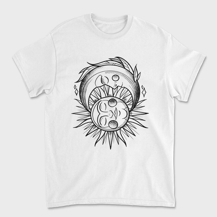 Sun And Moon Sleeping, Tricou Barbati (Unisex)