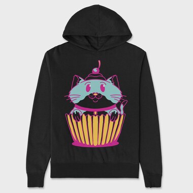 Sweet Cupcake Cat Muffin, Hanorac Oversize Barbati (Unisex)