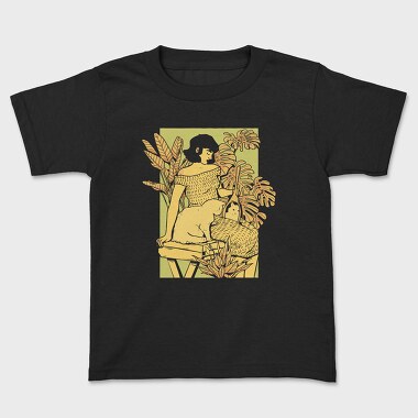 Girl And Cat, Tricou Copii