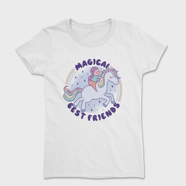 Girl And Pony Best Friend Quote Magical, Tricou Femei