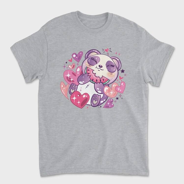 Kawaii Anime Animals Panda, Tricou Barbati (Unisex)
