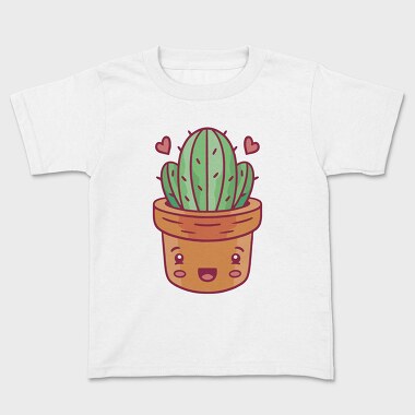 Kawaii Cactus In A Pot, Tricou Copii