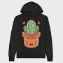 Kawaii Cactus In A Pot, Hanorac Oversize Barbati (Unisex)