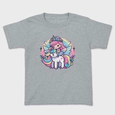 Kawaii Fairy Riding Unicorn, Tricou Copii