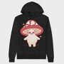 Kawaii Mushroom Character, Hanorac Oversize Barbati (Unisex)