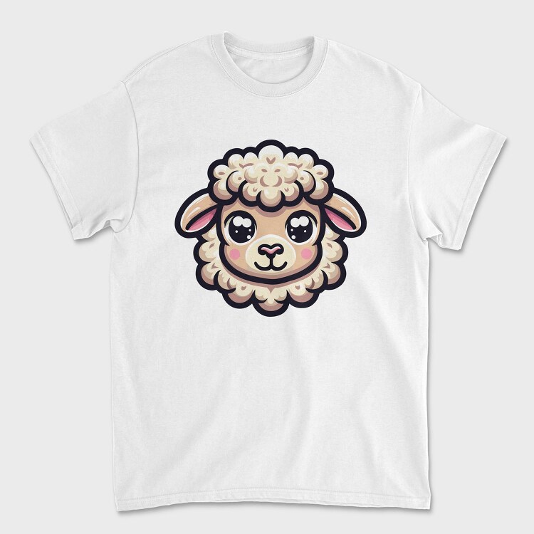 Kawaii Sheep Face, Tricou Barbati (Unisex)